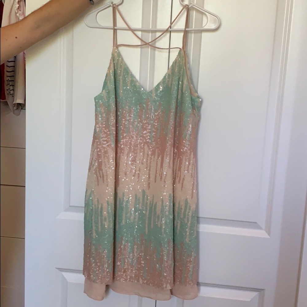 Pastel Color Sequin Dress